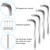 Spring Hinge Tension Pin Replacement Kit, Includes 20 Stainless Steel Shelf Pins and 4 Pieces Hex Wrenches, Metal Dowel Pegs Shelf Support Pins Kit for Automatic Closing of Door Hinges on Garage Doors