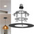 YIIZON 5" and 6" Recessed Can Light Conversion Kit, Fixture Upgrade, Pendant & Hanging Light, Ceiling Fan Compatible, 7¾ Inch Flat Steel Ceiling Medallion, Black Finish