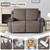TAOCOCO 100% Waterproof Recliner Loveseat Cover Non Slip Couch Cover for 2 Seat Reclining Sofa, Split Reclining Loveseat Covers 2-Piece with Straps for Kids Pets(2 Seater, Taupe)