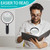 Large Magnifying Glass with 37 LED Light, 10X 20X 45X Handheld Illuminated