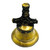 Whydah Pirate Ship Bell, Antique Gold and Black Finish, Elegant Historical Display