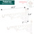 Sungmor Cast Iron Hanging Plant Brackets, 16.5 Inches 2pcs White