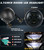 5-3/4 5.75" Motorcycle Headlight with Housing Bucket Smoke X-Style BLUE DRL