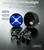 5-3/4 5.75" Motorcycle Headlight with Housing Bucket Smoke X-Style BLUE DRL