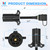 MICTUNING 7 Way Blade to 4 Way Flat Trailer Adapter, 7 Pin Round to 4 Pin Towing Wiring Connector Trailer Light Socket Converter Cable for Trailer RV