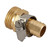 2 Pack 5/8 Inch Brass Thread Garden Hose Connector Hose Mender End Repair Kit, Male and Female Garden Hose Fittings with Clamps