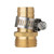 2 Pack 5/8 Inch Brass Thread Garden Hose Connector Hose Mender End Repair Kit, Male and Female Garden Hose Fittings with Clamps