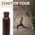 AVA DESIGNZ Hammered Copper Bottle Yoga Ayurvedic Water Bottle, Leak-Proof Copper Vessel Cleaning Brush and Canvas Bag, Joint-Free 100% Pure Copper Water Bottle for Drinking, Thermos, 32 Oz Blac