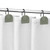 Sunlit Arch Shower Curtain Hooks, Decorative Bathroom Curtain Rings, Green