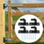 Saihisday Wall Mount Gate Hinges Sturdy Fence Gate Hinge Heavy Duty Farm Chain Link Gate Hinges with 5/8'' Pin for Fence Post Chain Link Gate (4, Silver)