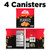 Nut Harvest, Flamin' Hot Peanuts, 16 oz Canisters, (4 Pack)