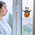 HOUSEEN Angel Cat Memorial Ornament, Acrylic Window Hanging Decoration for Cat Lovers, Wings Suncatcher Decor, Pet Sympathy Gift Statue (Orange)