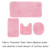 Huniupore 4 Piece Non Slip, Toilet Lid Cover and Contour Mat, Bath Mats Shower Mats Bath Rug Mat for Tub Toilet Bathroom (Pink)