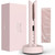 Flat Iron Cordless, Mini Hair Straightener and Curler for On The Go (Pink)