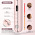 Flat Iron Cordless, Mini Hair Straightener and Curler for On The Go (Pink)