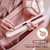Flat Iron Cordless, Mini Hair Straightener and Curler for On The Go (Pink)