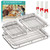 OPENICE Air Fryer Basket for Oven, 3 Set Oven Air Fryer Basket and Tray