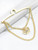 Men's Classic Tie Chain with Decorative Charm, Cravat Collar Pin and Link Style Tie Clip Set, Gift Box Included(Gold-Tone CZ Crown)