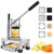 Commercial Vegetable Fruit Chopper, Stainless Steel French Fry Cutter with 4 Replacement Blades, Heavy Duty Vegetable Chopper Dicer for Potato Onion Carrot Cucumber