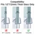AmazerBath 3-Pack 15.75" Shower Door Bottom Seal for 1/2" (12mm) Glass