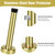 KOLAKO Door Stoppers for Wall, 5 Inch(120mm) Door Stopper, Stainless Steel, Long Doors Stop with Soft Rubber Tips, Baseboard Modern Doorstop Wall Protector, Gold