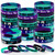 100 Pcs Suicide Prevention Awareness Silicone Bracelets,Teal Purple Ribbon Semicolon Ribbons Stretch Wristbands,World Suicide Prevention Day Hope Faith Rubber Wristband Supplies for Suicide Awareness and Prevention