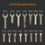 Singzhu U15 PCS Ultra Thin Galvanizing Wrench Set - Open-End Mini Wrench Set, Ultra Light, Metric Size 4mm-24mm