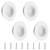MOROBOR 4pcs White Round Recessed Handle, 65mm Large Stainless Steel Sliding Door Handles Cabinet Handles Invisible Handles with Mounting Screws for Glass Door Cabinet Cupboard Drawer