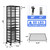 Simple Trending 14 Tier Rolling File Cart, Desk File Organizer, Paper Letter Storage Rolling Clutter Cart for Office, Home, School, Black