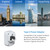US to UK Plug Adapter, Mscien Type G Travel Adapter with 2 AC Outlets, 2 USB C & 1 USB A Port, Outlet Adapter for USA to England, Compact for International Travel