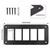 AUXBC 5 Way Rocker Switch Panel Housing Holder, 5 Gang Black Aluminium Rocker Switch Housing Bracket Shell Bracket for Car Truck Marine Boat RV Vehicle