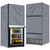 Coldairsoap Outdoor Refrigerator Cover, Silver, 5-7.5 Cubic, 23" x 23" x 56"