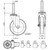 Finnhomy 4 Inch Prep Table Caster Wheels Set of 4 Heavy duty Expanding Stem Casters Fit 7/8", 1", 1-1/2" and 1-5/8" Tube Leg for Stainless Steel Furniture Legs, Worktable, Commercial Kitchen Workbench