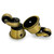 LEPEVNEY Swivel Caster Wheels Cup Type Solid Brass Castor for High Load Capacity Furniture, Universal Wheel Castors for Armchairs Sofas Beds, Antique Polished,φ1.77 / 45mm 2 PCS Brown