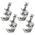 laffoonparts 4Pcs 304 Stainless Steel C Clamp, C Type Tiger Clamp with Screws for Woodworking (85mm 4Pcs)