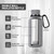 Exllena Small Water Bottle 12oz with Clip, Double Wall Stainless Steel Vacuum Small Insulated Water Bottle Keeps Drinks Cold 24 Hrs/Hot 12 Hrs for Kids Handbag School BPA Free (Grey)
