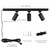 Hiiglxii Plug in Track Lighting with Power Cord, 3-Light GU10 Track Lighting Kit with Track Rail, Modern Kitchen LED Lighting Fixtures Ceiling Wall Spot Light, 13FT Plug Cord, Black (No Bulbs)