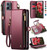 Defencase for Moto G 5G 2024 Case Wallet with RFID Card Holder, Wine Red