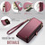 Defencase for Moto G 5G 2024 Case Wallet with RFID Card Holder, Wine Red