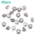 BUXIMN M10-1.25 Flange Nuts, 304 Stainless Steel Serrated Hex Nuts, Fine Thread, for Automotive Engines, Motorcycles, Motors & High-Vibration Applications (20 Pack, Silver)