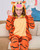 XIECGGYZE Kids Animal Onesie Flannel Cosplay Costume (US, Age, 10 Years, Tigger, 10 Years)