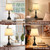 Touch Lamps for Nightstand, 3 Way Dimmable Bedside Lamps with USB C+A Ports