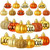 JULMELON 36 Pcs Fall Tree Ornaments, Mini Glitter Pumpkin Hanging Decor