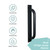 Purife 2 Pack 12 Inch Heavy Duty Steel Barn Door Handles Black, Metal Power Coated Modern Gate Pulls for Outdoor Fence Garden Patio, Interior Closet Cabinets Door Pulls
