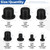 Glarks 100pcs 7 Sizes Solid Silicone Hole Plug Set, Black High Temp Silicone Plug, T Shaped Stopper Hole Plug, Round Hole Flexible Stopper for Wire Cable, Hole Plugs, Automotive, Water Pipe