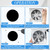 Yaocom 10 Inch Exhaust Fan 988 CFM Kitchen Exhaust Fan with Switch Small Exhaust Fan Bathroom Potable Plug in Garage Exhaust Fan with Damper for Shop, Smoking Room, Industrial Ventilation Use, Silver