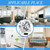 Yaocom 10 Inch Exhaust Fan 988 CFM Kitchen Exhaust Fan with Switch Small Exhaust Fan Bathroom Potable Plug in Garage Exhaust Fan with Damper for Shop, Smoking Room, Industrial Ventilation Use, Silver