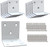 White Stainless Steel Corner Bracket,Joint Right Angle Bracket,L Shape Heavy Duty Metal Corner Brace Hardware Brackets Supporter for Wood Aufuga (20, 2x2x2)