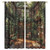 HDESDIS Retro Classic Bookshelf Blackout Curtains for Bedroom/Living Room, Green Nature Plants Library Thermal Insulated Curtains Rod Pocket Window Drapes, 2 Panels/Each 21" W x 45" L