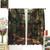 HDESDIS Retro Classic Bookshelf Blackout Curtains for Bedroom/Living Room, Green Nature Plants Library Thermal Insulated Curtains Rod Pocket Window Drapes, 2 Panels/Each 21" W x 45" L